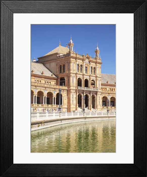 Framed Print : Canal running through the Plaza de Espana, Maria Luisa Park, Seville, Andalusia, Spain Framed Print : Canal running through the Plaza de Espana, Maria Luisa Park, Seville, Andalusia, Spain