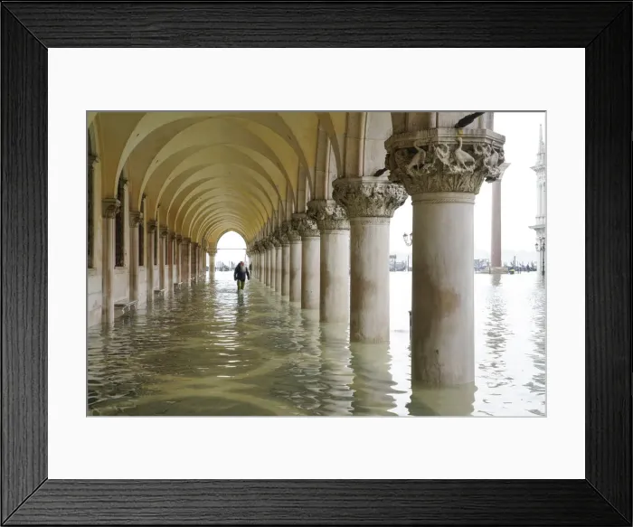 Framed Print : St. Marks Square during the high tide in Venice, November 2019, Venice, UNESCO Framed Print : St. Marks Square during the high tide in Venice, November 2019, Venice, UNESCO