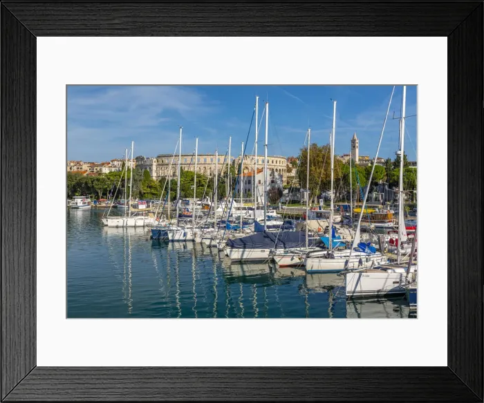 Framed Print : View of Pula Marina and Roman Arena (Amphitheatre), Pula, Istria County, Croatia Framed Print : View of Pula Marina and Roman Arena (Amphitheatre), Pula, Istria County, Croatia