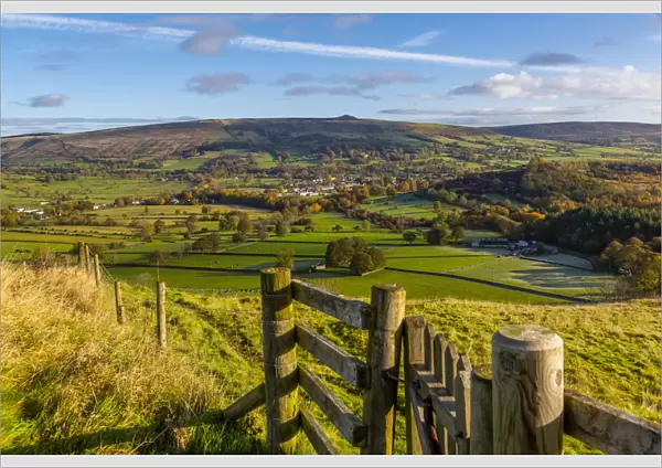 View of Hope in the Hope Valley, Derbyshire, Peak District National Park, England