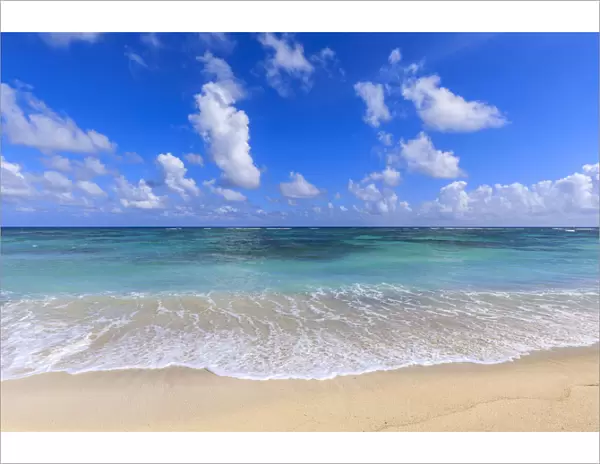 Nisbet Beach, turquoise sea, Nevis, St. Kitts and Nevis, West Indies, Caribbean, Central