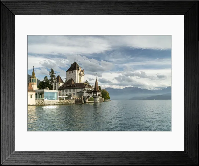 Framed Print : Oberhofen Castle and Lake Thun, Canton of Bern, Switzerland, Europe Framed Print : Oberhofen Castle and Lake Thun, Canton of Bern, Switzerland, Europe