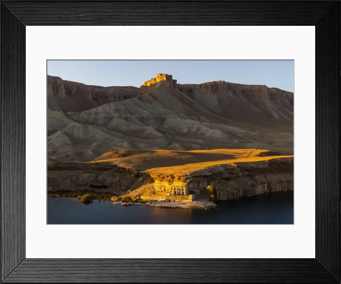 Framed Print : Sunset over the deep blue lakes of the Band-E-Amir National Park, Afghanistan, Asia Framed Print : Sunset over the deep blue lakes of the Band-E-Amir National Park, Afghanistan, Asia