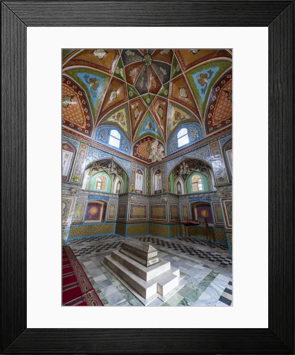 Framed Print : Beautiful interior of the Mausoleum of Mirwais Khan Hotaki, Kandahar, Afghanistan, Asia