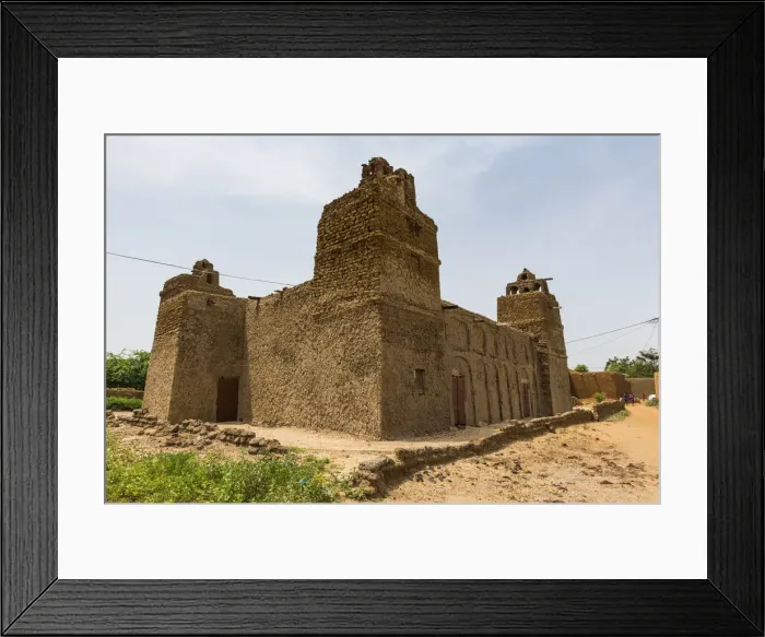 Framed Print : Hausa style architecture Mosque in Yaama, Niger, West Africa, Africa Framed Print : Hausa style architecture Mosque in Yaama, Niger, West Africa, Africa