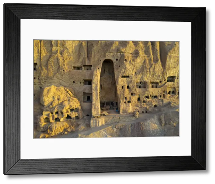 Framed Print : The site of the great Buddhas in Bamyan (Bamiyan), taken in 2019, post destruction Framed Print : The site of the great Buddhas in Bamyan (Bamiyan), taken in 2019, post destruction