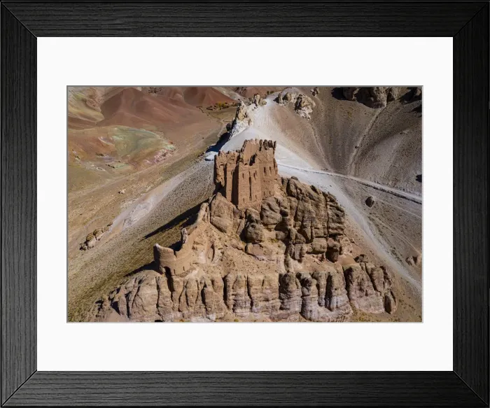 Framed Print : Aerial by drone of Gohargeen fort, Yakawlang province, Bamyan, Afghanistan, Asia Framed Print : Aerial by drone of Gohargeen fort, Yakawlang province, Bamyan, Afghanistan, Asia