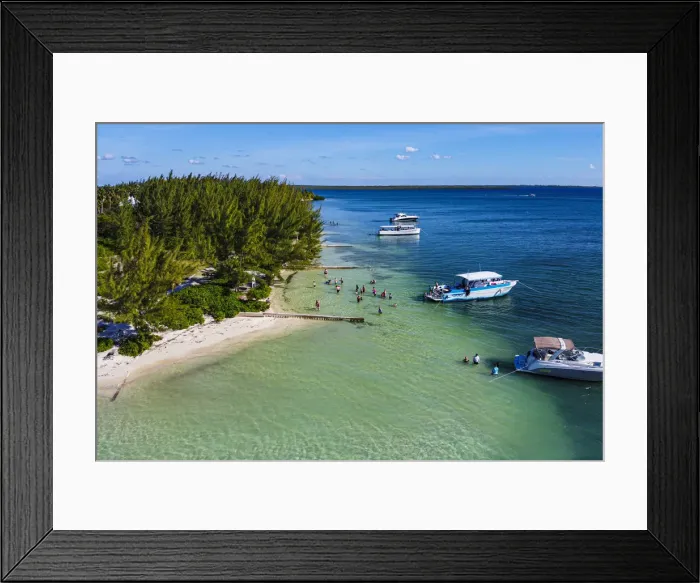 Framed Print : Aerial by drone of Starfish Point on Water Cay, Grand Cayman, Cayman Islands, Caribbean Framed Print : Aerial by drone of Starfish Point on Water Cay, Grand Cayman, Cayman Islands, Caribbean