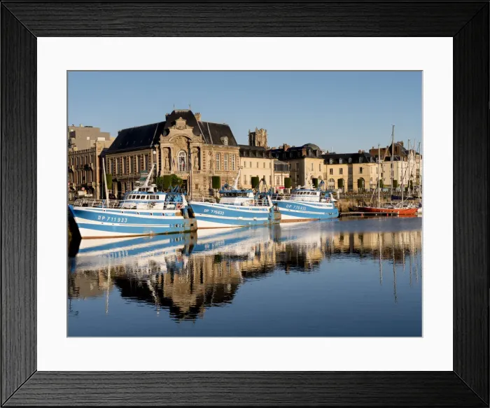 Framed Print : Dieppe harbour waterfront fishing port, Dieppe, Seine-Maritime, Normandy, France, Europe