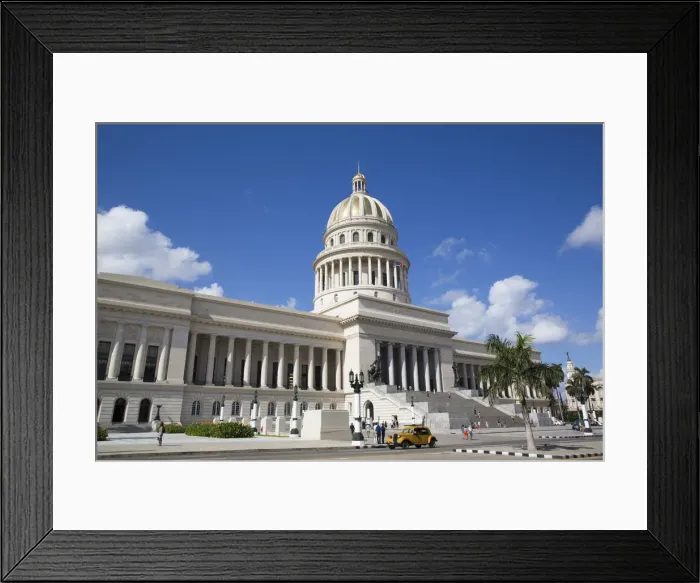 Framed Print : Capitol Building with Classic Old Car, Old Town, UNESCO World Heritage Site, Havana Framed Print : Capitol Building with Classic Old Car, Old Town, UNESCO World Heritage Site, Havana