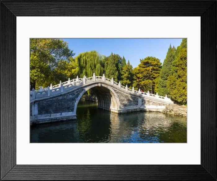 Framed Print : View of arched bridge on Kunming Lake at Yihe Yuan, The Summer Palace, UNESCO World Framed Print : View of arched bridge on Kunming Lake at Yihe Yuan, The Summer Palace, UNESCO World