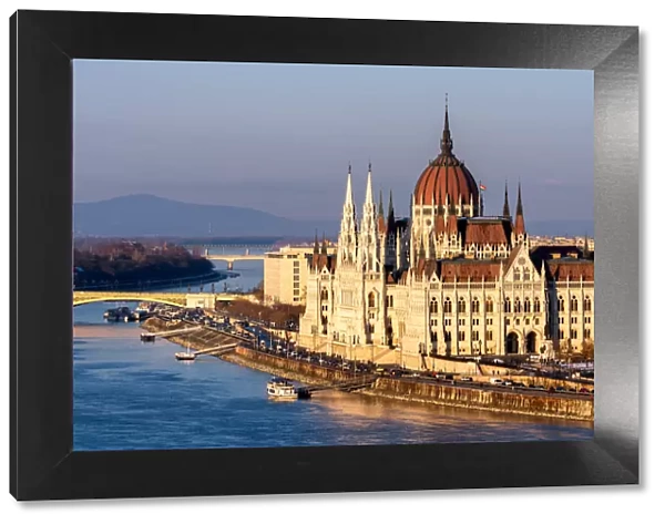 The Hungarian Parliament on the River Danube, UNESCO World Heritage Site, Budapest