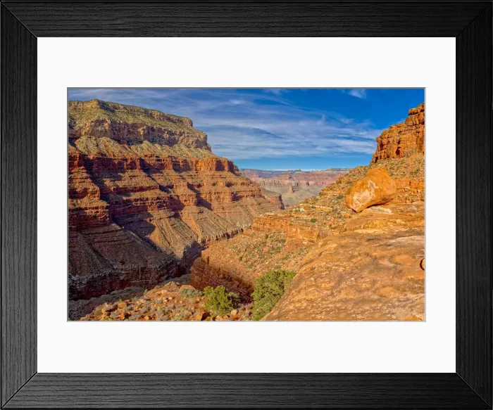 Framed Print : View of Hermit Creek Canyon from a cliff near Santa Maria Springs along the Hermit Trail Framed Print : View of Hermit Creek Canyon from a cliff near Santa Maria Springs along the Hermit Trail