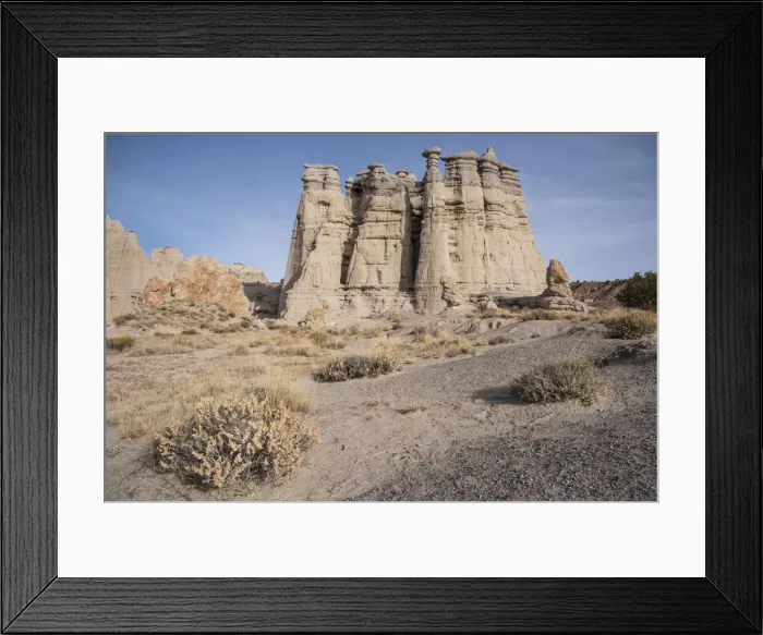 Framed Print : Sandstone sculptures (hoodoos) at Plaza Blanca (the White Place) in the Rio Chama hills Framed Print : Sandstone sculptures (hoodoos) at Plaza Blanca (the White Place) in the Rio Chama hills