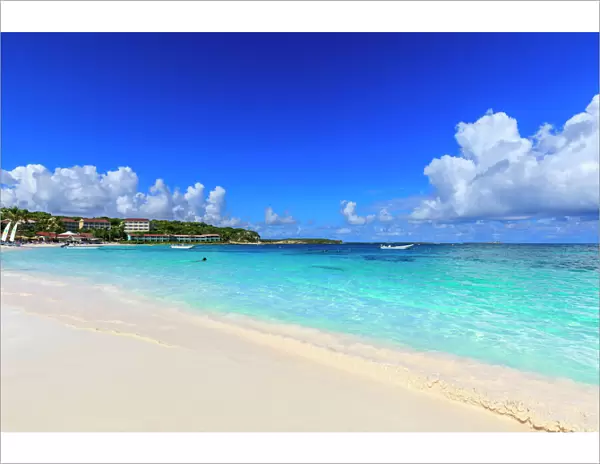 Long Bay Beach, beautiful soft white sand, turquoise sea, Antigua, Antigua and Barbuda