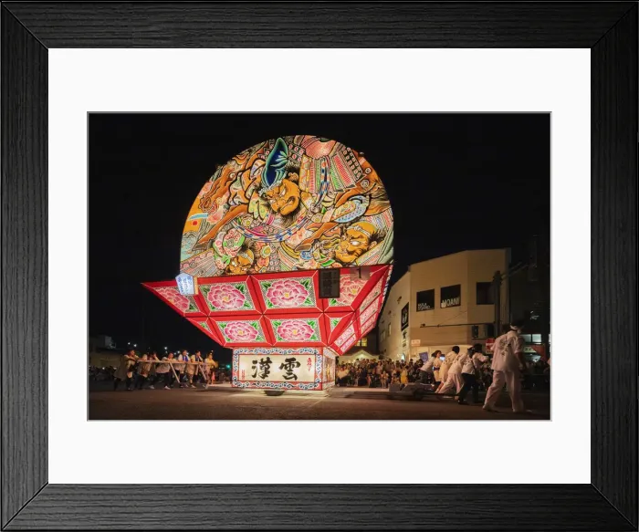 Framed Print : Giant taiko drum, Nebuta festival floats, Hirosaki, Aomori prefecture, Tohoku, Honshu