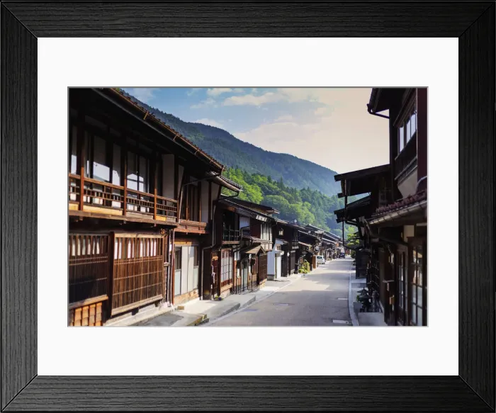 Framed Print : Nakasendo old post town of Tsumago, Nagano prefecture, Honshu, Japan, Asia Framed Print : Nakasendo old post town of Tsumago, Nagano prefecture, Honshu, Japan, Asia