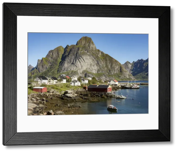 Framed Print : Fishing vllages on Reinefjorden, Andoya, Lofoten, Norway, Scandinavia, Europe Framed Print : Fishing vllages on Reinefjorden, Andoya, Lofoten, Norway, Scandinavia, Europe