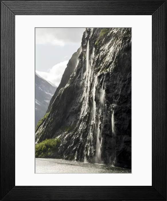 Framed Print : Part of the Seven Sisters waterfall, Geiranger Fjord, UNESCO World Heritage Site Framed Print : Part of the Seven Sisters waterfall, Geiranger Fjord, UNESCO World Heritage Site