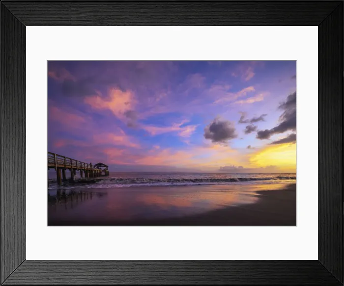 Framed Print : Waimea Bay State Pier at sunset, Waimea, Kauai Island, Hawaii, United States of America Framed Print : Waimea Bay State Pier at sunset, Waimea, Kauai Island, Hawaii, United States of America