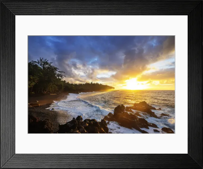 Framed Print : Sunrise at Kehena Beach, Big Island, Hawaii, United States of America, North America Framed Print : Sunrise at Kehena Beach, Big Island, Hawaii, United States of America, North America