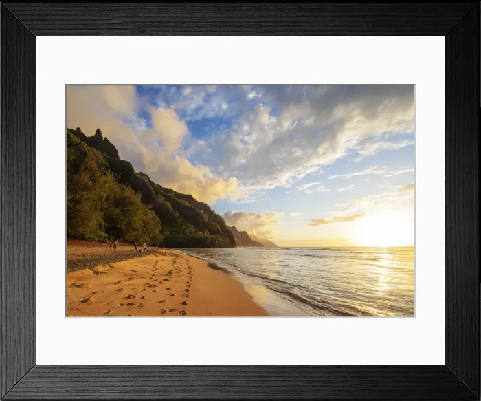 Framed Print : Kalalau beach on the Kalalau trail, Napali Coast State Park, Kauai Island, Hawaii Framed Print : Kalalau beach on the Kalalau trail, Napali Coast State Park, Kauai Island, Hawaii