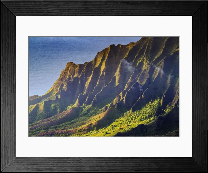 Framed Print : Pali sea cliffs at Kalalau lookout, Napali coast, Kokee State Park, Kauai Island, Hawaii Framed Print : Pali sea cliffs at Kalalau lookout, Napali coast, Kokee State Park, Kauai Island, Hawaii