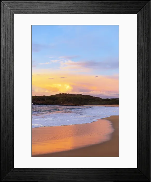 Framed Print : Sunset on Papohaku Beach, Molokai Island, Hawaii, United States of America, North America Framed Print : Sunset on Papohaku Beach, Molokai Island, Hawaii, United States of America, North America
