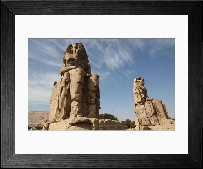 Framed Print : Colossi of Memnon, near Luxor, UNESCO World Heritage Site, Thebes, Egypt, North Africa