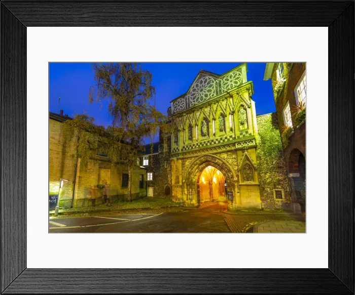 Framed Print : View of The Ethelbert Gate at dusk, Norwich, Norfolk, East Anglia, England Framed Print : View of The Ethelbert Gate at dusk, Norwich, Norfolk, East Anglia, England