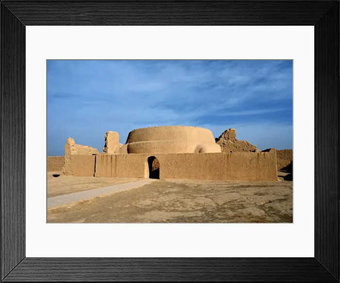 Framed Print : Mosque in the ruined ancient Silk Road oasis city of Gaochang, Taklamakan desert Framed Print : Mosque in the ruined ancient Silk Road oasis city of Gaochang, Taklamakan desert