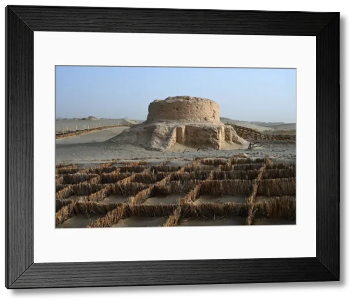 Framed Print : Rawak Buddhist stupa, 4th century, discovered by Aurel Stein in 1901, Hotan, Xinjiang Framed Print : Rawak Buddhist stupa, 4th century, discovered by Aurel Stein in 1901, Hotan, Xinjiang
