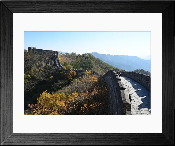 Framed Print : View along the Great Wall of China, Mutianyu section, UNESCO World Heritage Site Framed Print : View along the Great Wall of China, Mutianyu section, UNESCO World Heritage Site