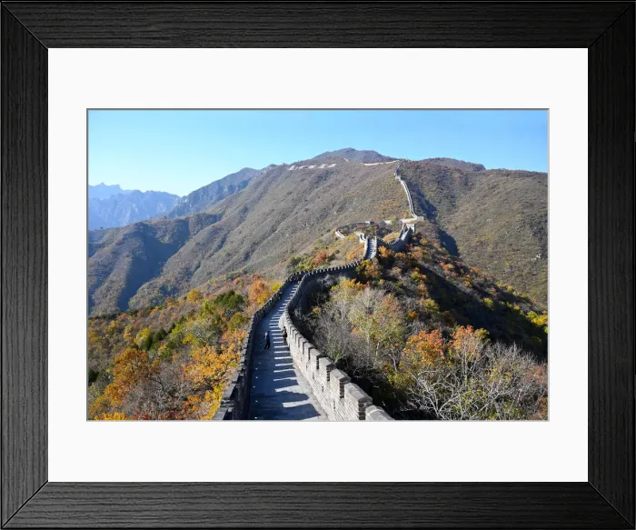 Framed Print : Great Wall of China, Mutianyu section, looking west towards Jiankou Framed Print : Great Wall of China, Mutianyu section, looking west towards Jiankou