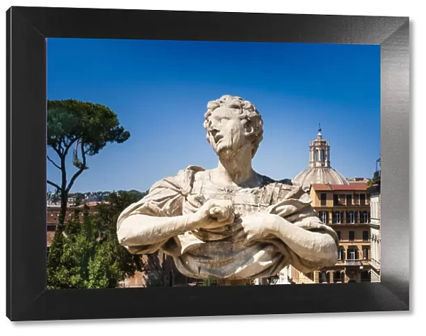 Statue at the Gardens of Villa Aldobrandini, UNESCO World Heritage Site, Rome, Lazio
