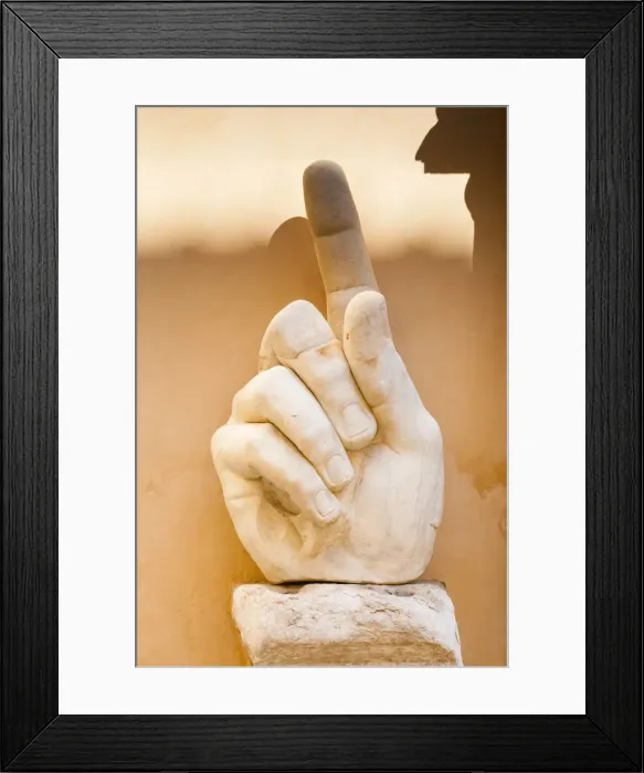 Framed Print : Hand of Colossus of Constantine, Musei Capitolini, Capitoline Hill Framed Print : Hand of Colossus of Constantine, Musei Capitolini, Capitoline Hill