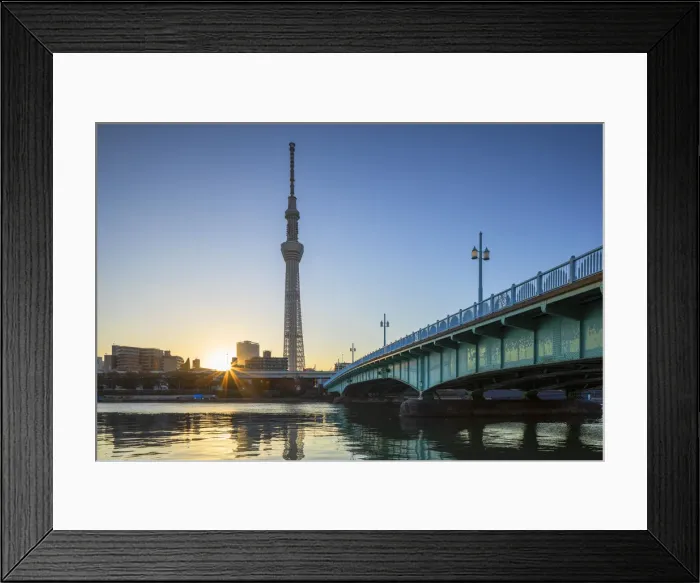 Framed Print : Skytree and Sumida River at dawn, Tokyo, Honshu, Japan, Asia Framed Print : Skytree and Sumida River at dawn, Tokyo, Honshu, Japan, Asia