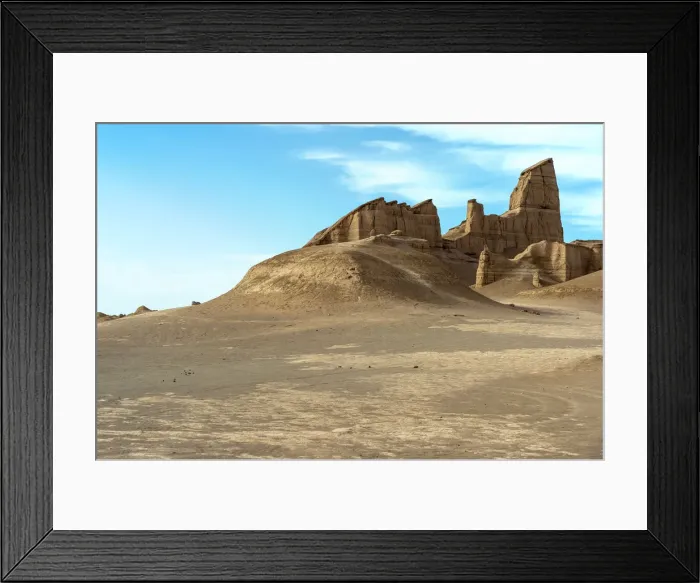 Framed Print : Dasht-e Lut (Lut desert), rock formations called Kalut, Worlds hottest place Framed Print : Dasht-e Lut (Lut desert), rock formations called Kalut, Worlds hottest place