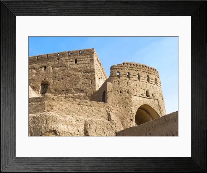 Framed Print : Narin Qaleh (Narin Ghaleh), tower and ramparts, Meybod mud-brick fortress, Meybod Framed Print : Narin Qaleh (Narin Ghaleh), tower and ramparts, Meybod mud-brick fortress, Meybod