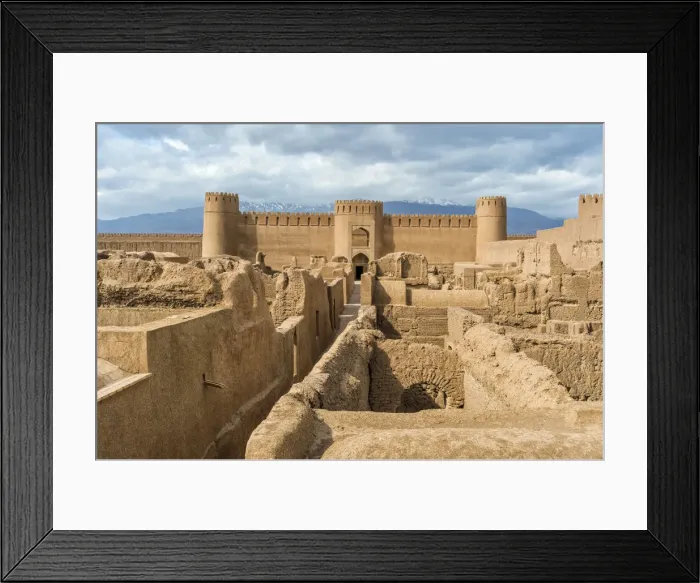 Framed Print : Ruins, towers and walls of Rayen Citadel, biggest adobe building in the world, Rayen Framed Print : Ruins, towers and walls of Rayen Citadel, biggest adobe building in the world, Rayen
