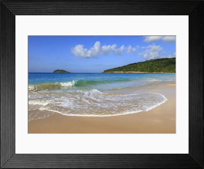 Framed Print : Tropical Anse de la Perle beach, golden sand, turquoise blue sea Framed Print : Tropical Anse de la Perle beach, golden sand, turquoise blue sea