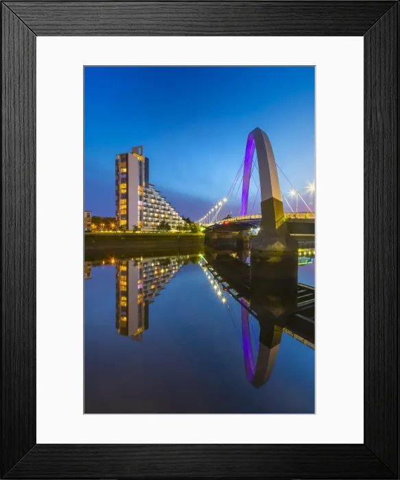 Framed Print : Clyde Arc (Squinty Bridge) at sunset, River Clyde, Glasgow, Scotland, United Kingdom Framed Print : Clyde Arc (Squinty Bridge) at sunset, River Clyde, Glasgow, Scotland, United Kingdom