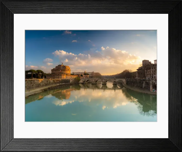 Framed Print : Panoramic of Castel Sant Angelo, UNESCO World Heritage Site Framed Print : Panoramic of Castel Sant Angelo, UNESCO World Heritage Site