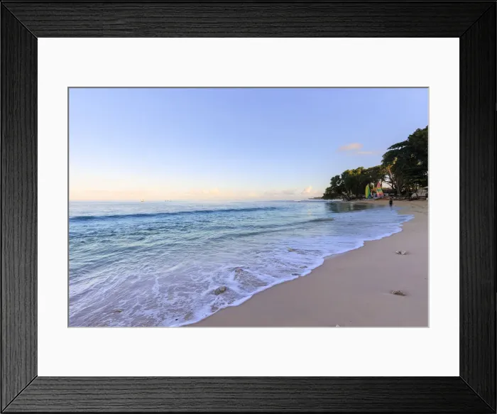 Framed Print : Paynes Bay, at dawn, turquoise sea, sail boats, fine pink sand beach Framed Print : Paynes Bay, at dawn, turquoise sea, sail boats, fine pink sand beach