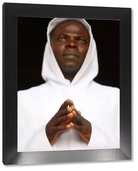 Monk in Dzogbegan Benedictine Abbey, Danyi Dzogbegan, Togo, West Africa, AFrica