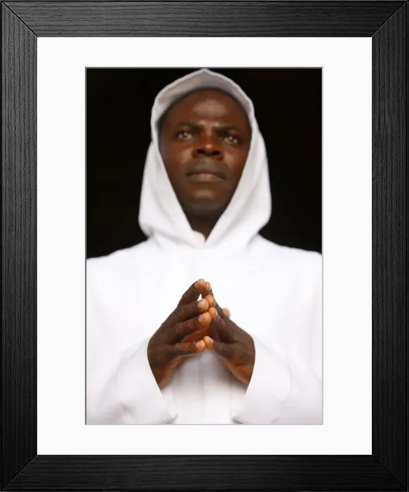 Framed Print : Monk in Dzogbegan Benedictine Abbey, Danyi Dzogbegan, Togo, West Africa, AFrica Framed Print : Monk in Dzogbegan Benedictine Abbey, Danyi Dzogbegan, Togo, West Africa, AFrica