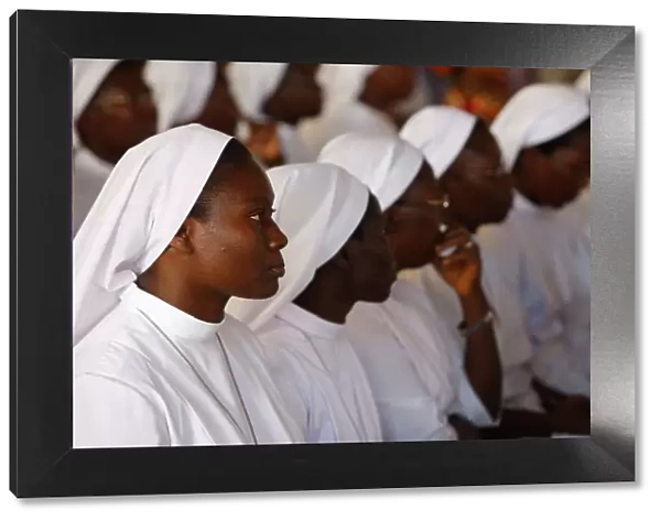Catholic mass in Lome, Togo, West Africa, Africa