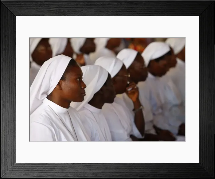 Framed Print : Catholic mass in Lome, Togo, West Africa, Africa Framed Print : Catholic mass in Lome, Togo, West Africa, Africa