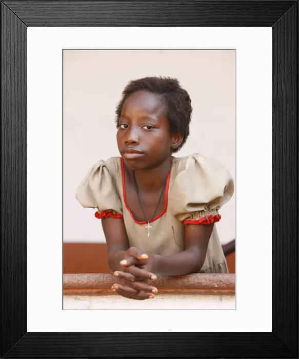 Framed Print : Catholic child, Lome, Togo, West Africa, Africa Framed Print : Catholic child, Lome, Togo, West Africa, Africa