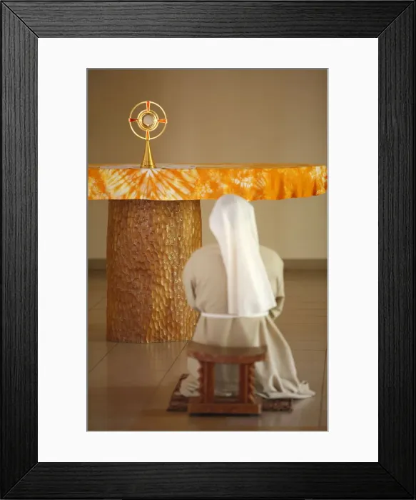 Framed Print : Holy Sacrament adoration at Akepe monastery, Akepe, Togo, West Africa, Africa Framed Print : Holy Sacrament adoration at Akepe monastery, Akepe, Togo, West Africa, Africa